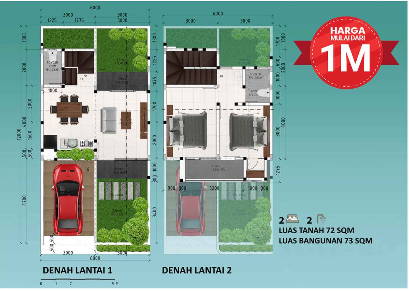 Tipe Rumah Bamboo Tajur Cluster Properti Green Bamboo 